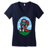 little mummra after a rough day Women's V-Neck T-Shirt