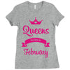 queens are born in february Ladies Fitted T-Shirt