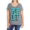 pop off pop up Ladies Curvy T-Shirt