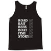road bait beer boat fish story Tank Top
