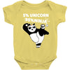 5 Percent Unicorn 95 Percent Ninja Baby Bodysuit