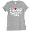 i love the 90's  musik dj fun Ladies Fitted T-Shirt