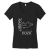 rabbit duck white Women's V-Neck T-Shirt