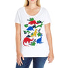 dinosaurs Ladies Curvy T-Shirt
