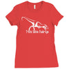 t rex hates push ups Ladies Fitted T-Shirt