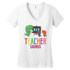 teacher saurus Women's V-Neck T-Shirt