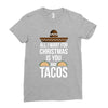 i love you and tacos Ladies Fitted T-Shirt