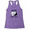 say no to doing things Racerback Tank