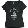 don't tread on me Women's Triblend Scoop T-shirt