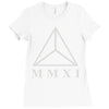 mmxi roman numerals triangle Ladies Fitted T-Shirt