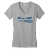 without me, its just aweso Women's V-Neck T-Shirt