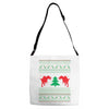 ugly sweater dinosour Adjustable Strap Totes