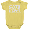 cats make me happy you, not so much Baby Onesie