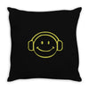 smiley dj techno,club,dance,music,rave retro Throw Pillow