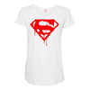 dripping blood superman Maternity Scoop Neck T-shirt