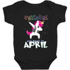 Born Unicorns-Born April Baby Bodysuit