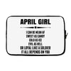 Super April Girl Laptop sleeve