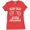 this guy loves atlanta Ladies Fitted T-Shirt