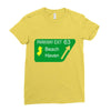 gps logo free exit 63 beach haven Ladies Fitted T-Shirt