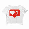 no love notification Crop Top