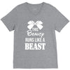 This Beauty Runs Like a Beast V-Neck Tee