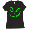 scary pumpkin halloween Ladies Fitted T-Shirt