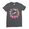Floral Baby Name Ladies Fitted T-Shirt