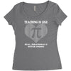 all time popular vr782 teaching is like pi best trending Women's Triblend Scoop T-shirt