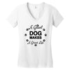 a good dog makes a great life Women's V-Neck T-Shirt