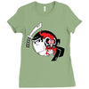samurai jack and aku yin yang Ladies Fitted T-Shirt