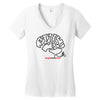 singletrack mind mens mountain bike Women's V-Neck T-Shirt
