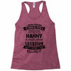 Super Cool Nanny Of A Freaking Awesome Grandson Racerback Tank