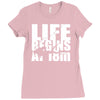 ow life begins at 18 meters Ladies Fitted T-Shirt