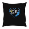 happy feet Throw Pillow