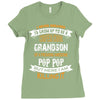 Super Cool Grandson Of A Freaking Awesome Pop Pop Ladies Fitted T-Shirt