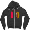 what up dog ketchup hot dog Zipper Hoodie