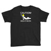 caution men at work Youth Tee