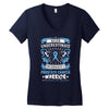 Never Underestimate the Strength of a Prostate Cancer Warrior Women's V-Neck T-Shirt