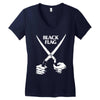 black flag Women's V-Neck T-Shirt
