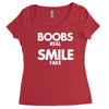 boobs real smile fake Women's Triblend Scoop T-shirt