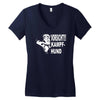 vorsicht kampfhund  funny Women's V-Neck T-Shirt
