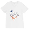 music expresses clef heart girls V-Neck Tee