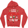 first grade christmas crew Zipper Hoodie