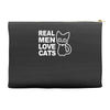 real men love cats Accessory Pouches