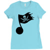 music pirate Ladies Fitted T-Shirt