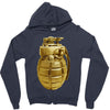 gold grenade Zipper Hoodie