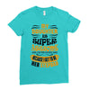 My Daughter Is Super Awesome Her Stepdad Ladies Fitted T-Shirt