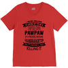 Super Cool Pawpaw Of A Freaking Awesome Grandson V-Neck Tee