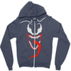monster face Zipper Hoodie