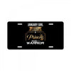january  girl is a perfect combination of princess and warrior License Plate